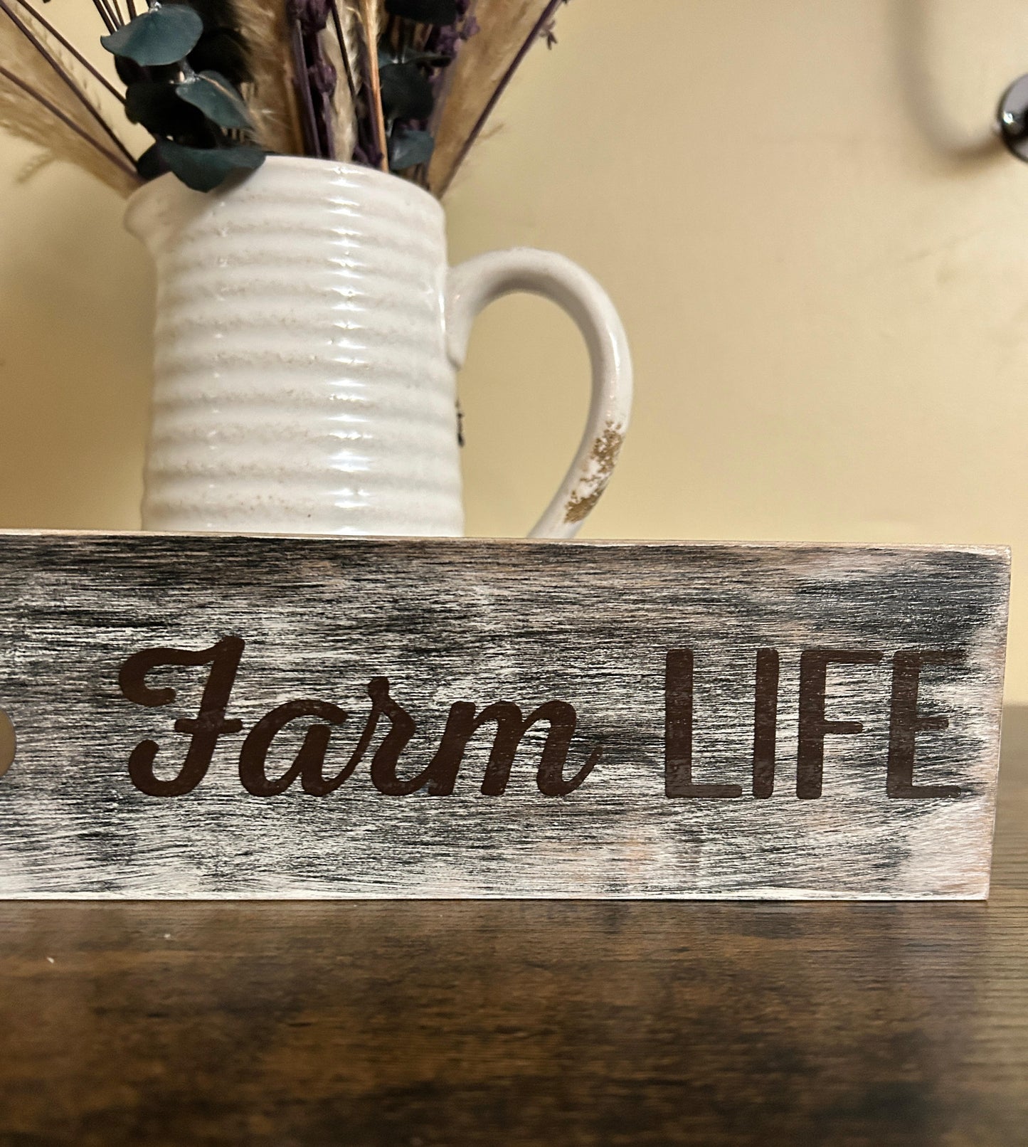 Rustic Crafts/ “Farm Life” with Tractor Shelf Décor