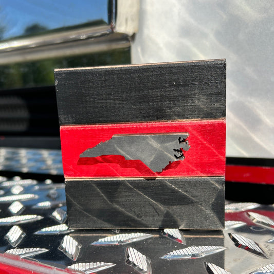 Firefighter Crafts/ “Thin Red Line” Shelf Décor