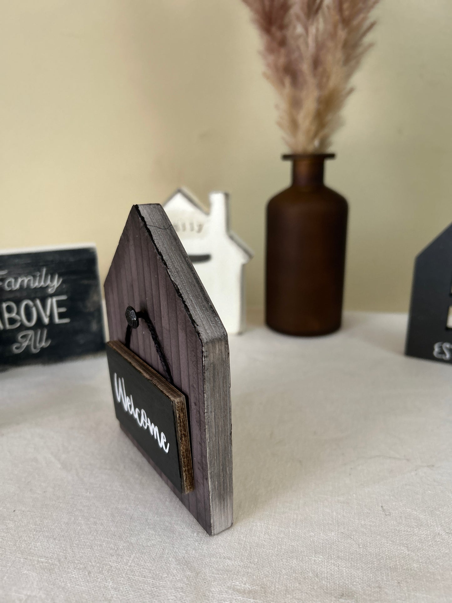Rustic Crafts/Personalized “Home” Shelf Décor Set