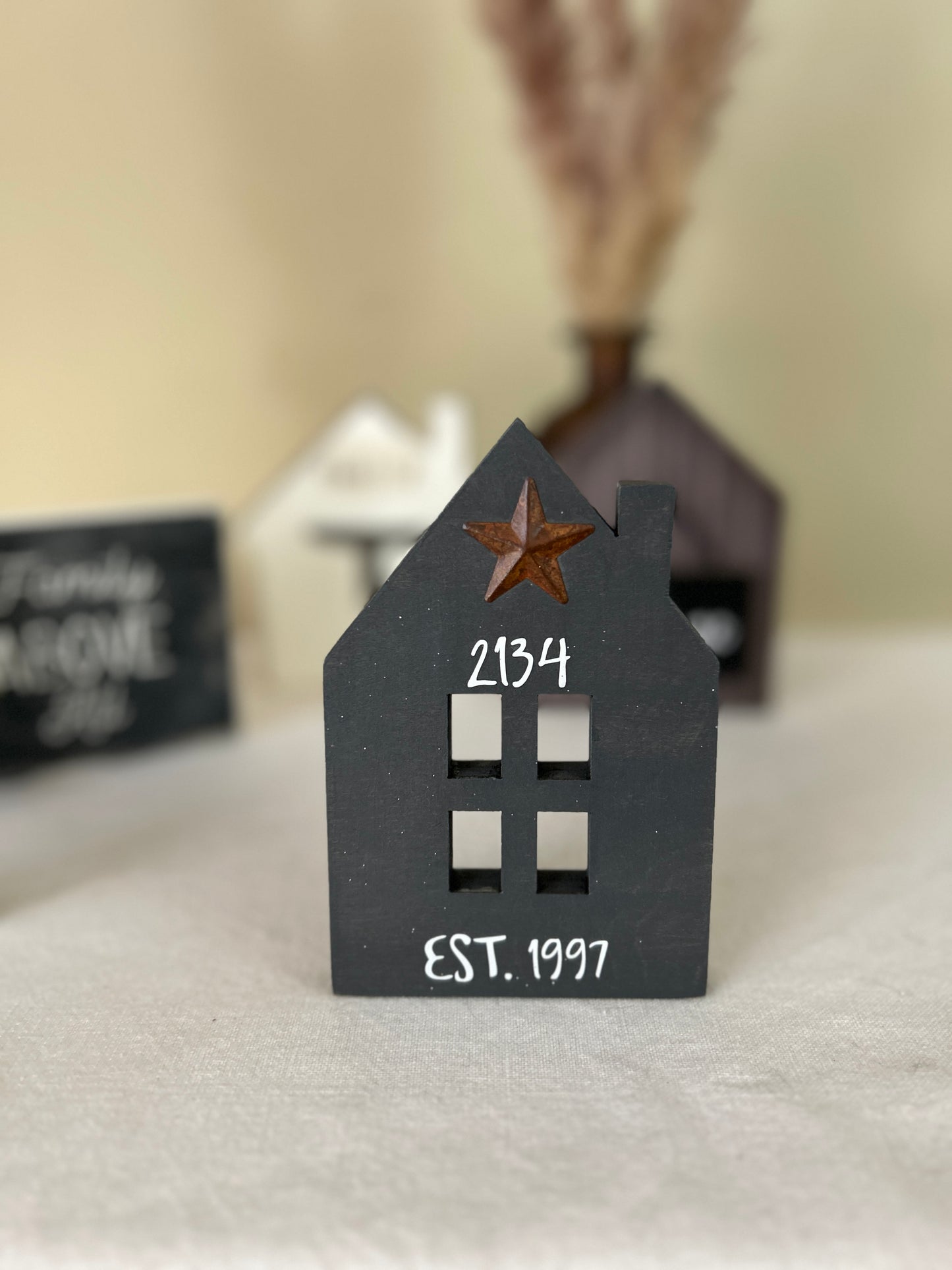 Rustic Crafts/Personalized “Home” Shelf Décor Set