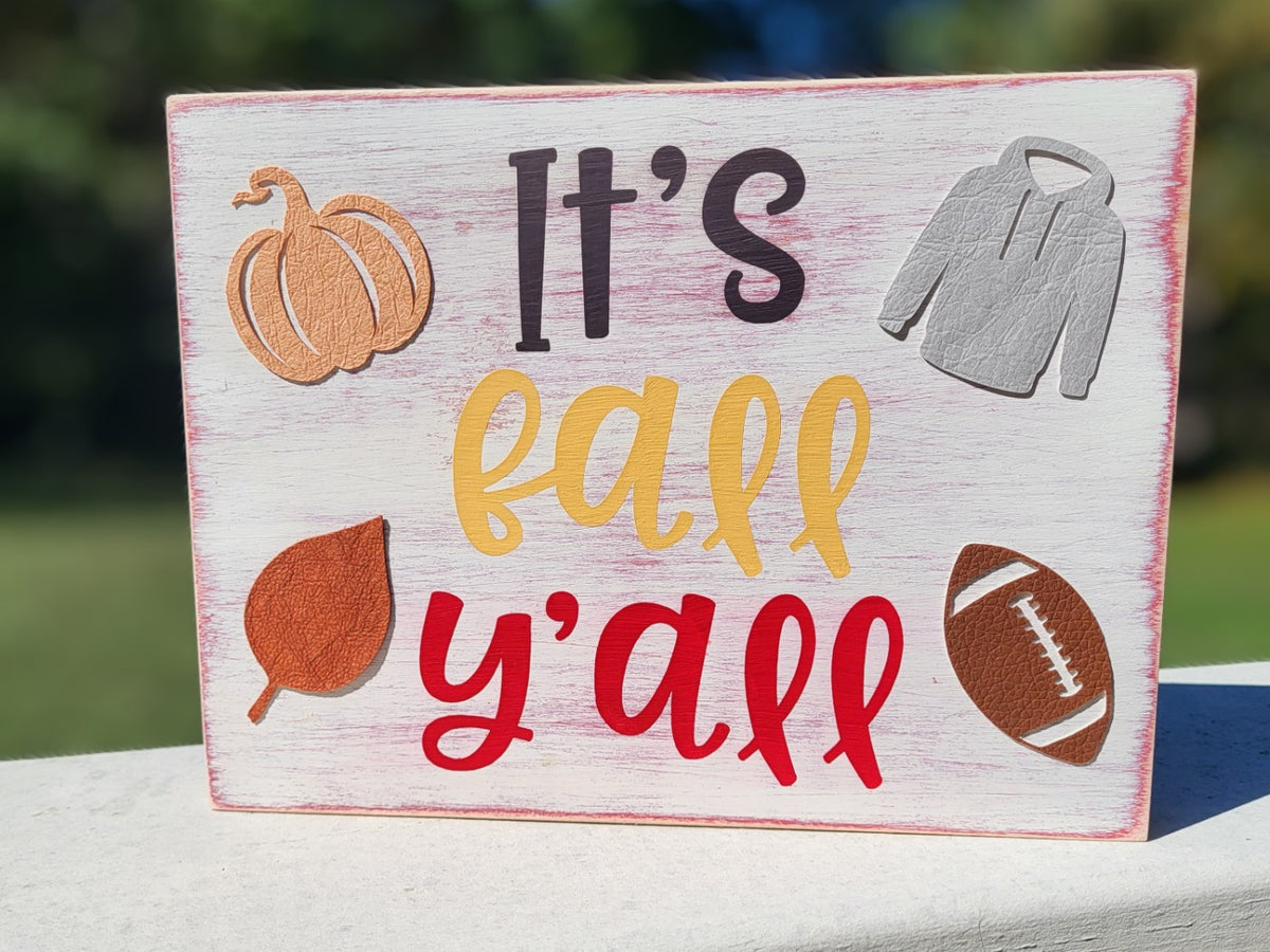 "It's Fall Y'all" Shelf Decor