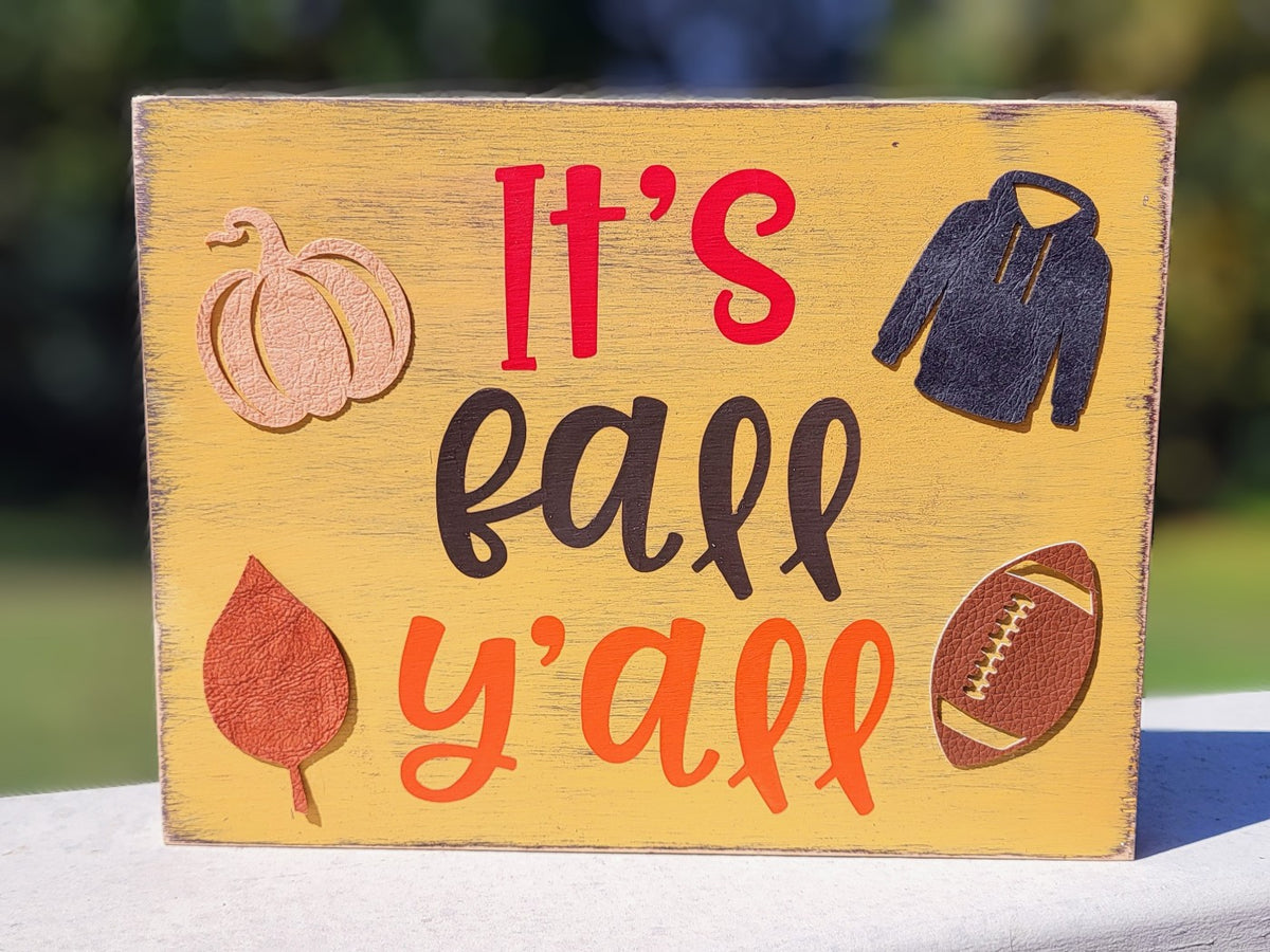 "It's Fall Y'all" Shelf Decor