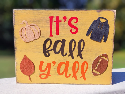 "It's Fall Y'all" Shelf Decor