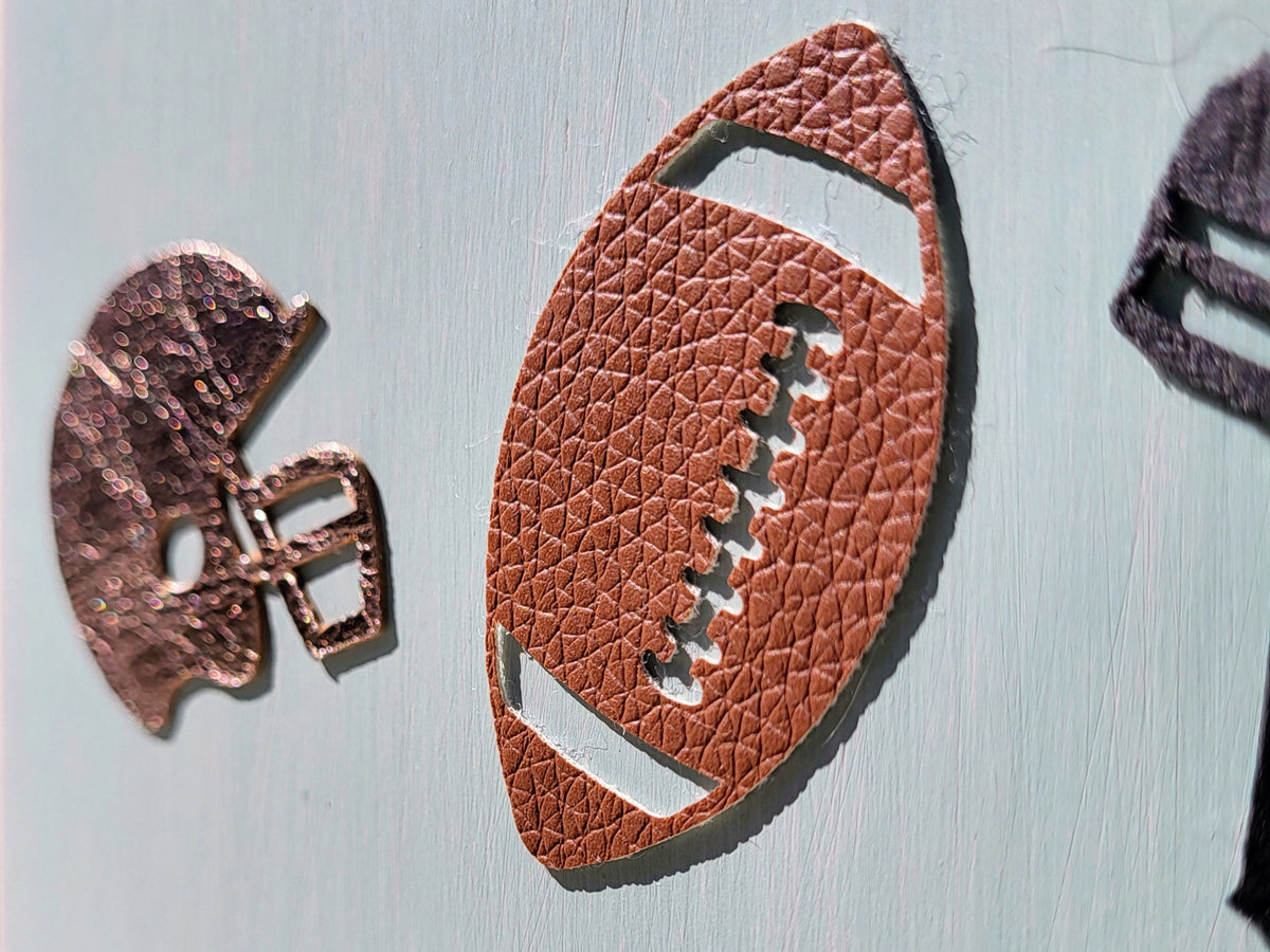 "Hello Football" Shelf Decor